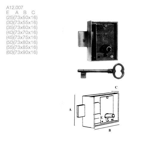 ameublement serrures de meubles, clefs et tête de clefs serrures françaises (a12.007) - brass quincaillerie