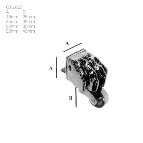 ameublement sabots, bagues et roulettes roulettes (c15.003) - brass quincaillerie