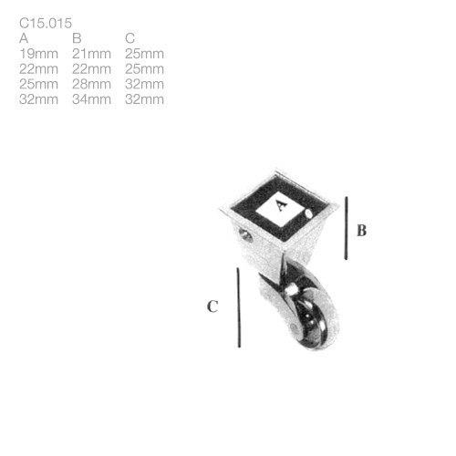 ameublement sabots, bagues et roulettes roulettes (c15.015) - brass quincaillerie