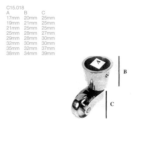 ameublement sabots, bagues et roulettes roulettes (c15.018) - brass quincaillerie