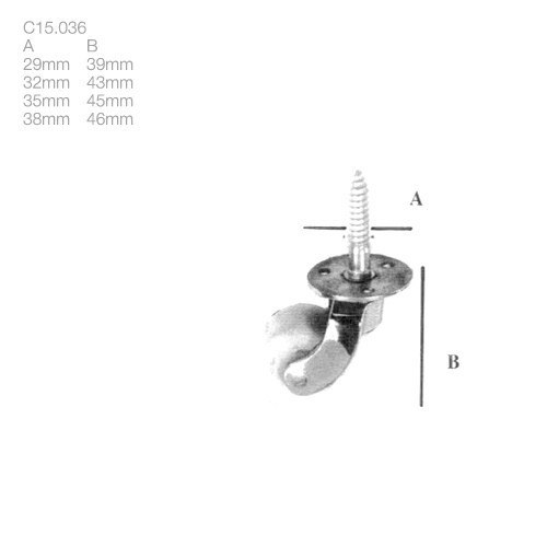 ameublement sabots, bagues et roulettes roulettes (c15.036) - brass quincaillerie